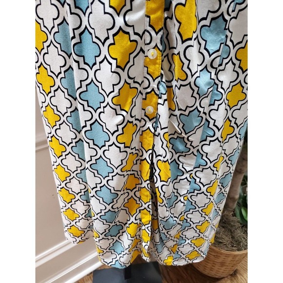 Ateesa Women's Multicolor Viscose Collared Half Sleeve Knee Length Dress Size XS - Picture 4 of 13